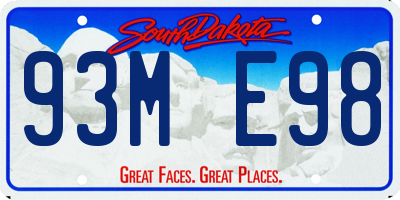 SD license plate 93ME98