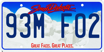 SD license plate 93MF02