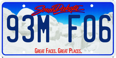 SD license plate 93MF06
