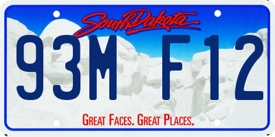 SD license plate 93MF12