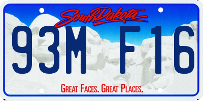 SD license plate 93MF16