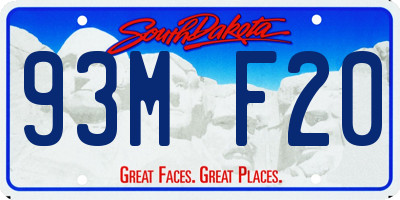 SD license plate 93MF20