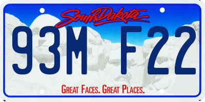 SD license plate 93MF22