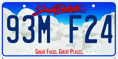 SD license plate 93MF24