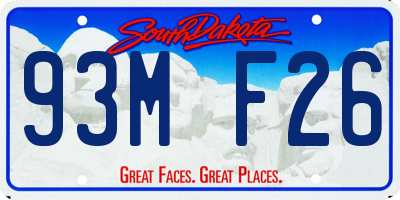 SD license plate 93MF26