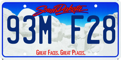 SD license plate 93MF28