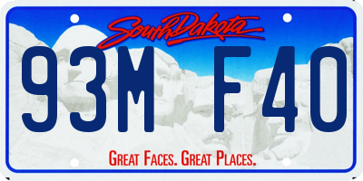 SD license plate 93MF40