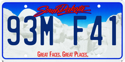 SD license plate 93MF41