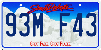 SD license plate 93MF43