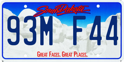 SD license plate 93MF44