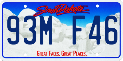 SD license plate 93MF46