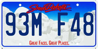 SD license plate 93MF48