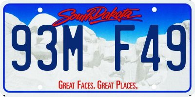 SD license plate 93MF49