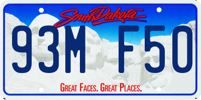 SD license plate 93MF50