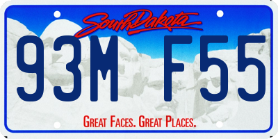 SD license plate 93MF55