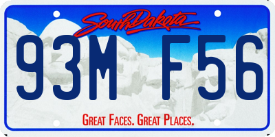 SD license plate 93MF56