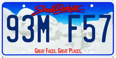 SD license plate 93MF57