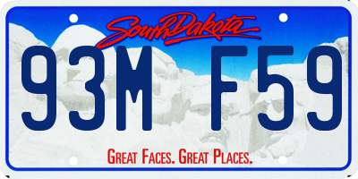 SD license plate 93MF59