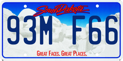 SD license plate 93MF66