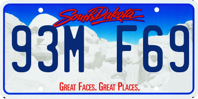 SD license plate 93MF69