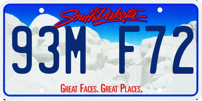 SD license plate 93MF72