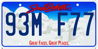 SD license plate 93MF77