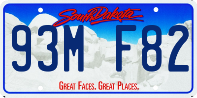 SD license plate 93MF82