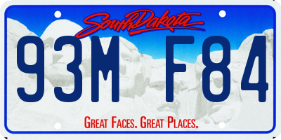 SD license plate 93MF84