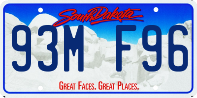 SD license plate 93MF96