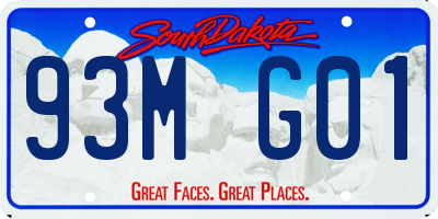 SD license plate 93MG01