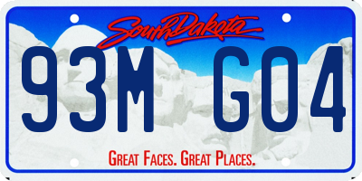 SD license plate 93MG04