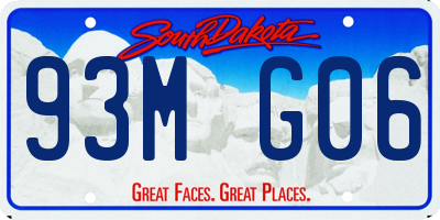 SD license plate 93MG06
