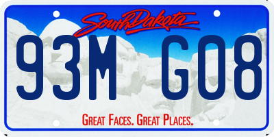 SD license plate 93MG08