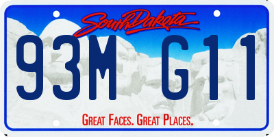 SD license plate 93MG11