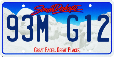 SD license plate 93MG12
