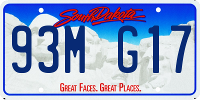 SD license plate 93MG17