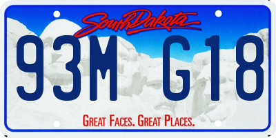 SD license plate 93MG18