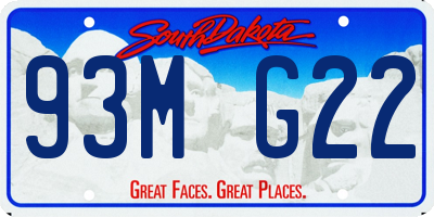 SD license plate 93MG22