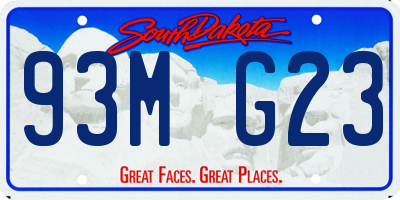 SD license plate 93MG23