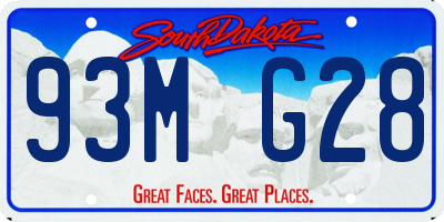 SD license plate 93MG28