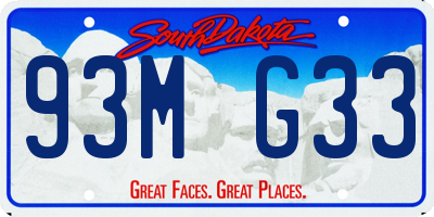 SD license plate 93MG33
