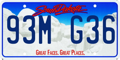 SD license plate 93MG36