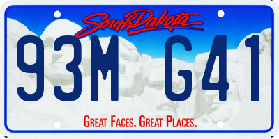 SD license plate 93MG41