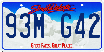 SD license plate 93MG42