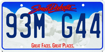 SD license plate 93MG44