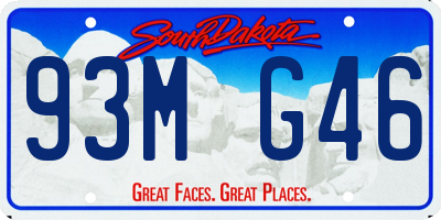 SD license plate 93MG46