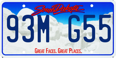 SD license plate 93MG55