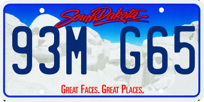 SD license plate 93MG65