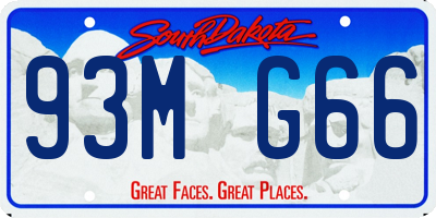 SD license plate 93MG66