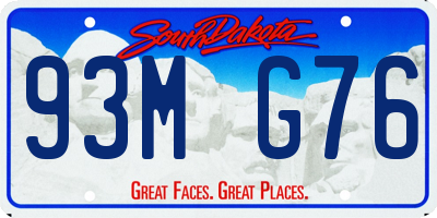 SD license plate 93MG76